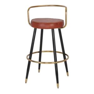 mobiliario-contract-taburete alto metal piel tivana 1